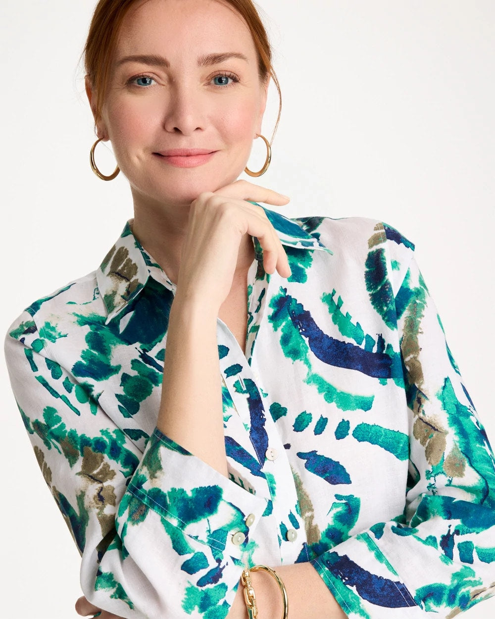 Chico's Great Value | No Iron™ Athena Dye Linen Shirt