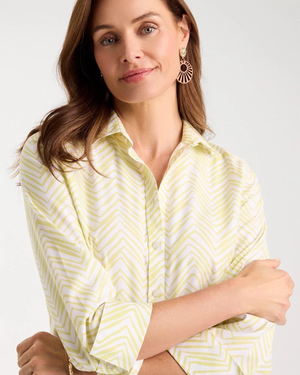 Chico's Featured | Chevron No Iron Stretch Shirt
