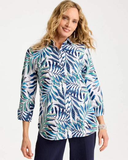 Chico's Quality | Palm No Iron Stretch Shirt