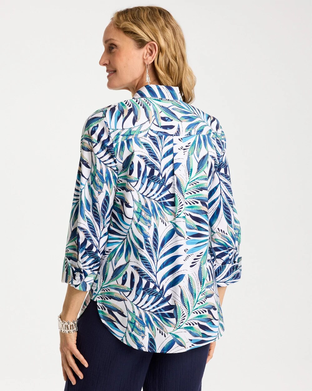 Chico's Quality | Palm No Iron Stretch Shirt