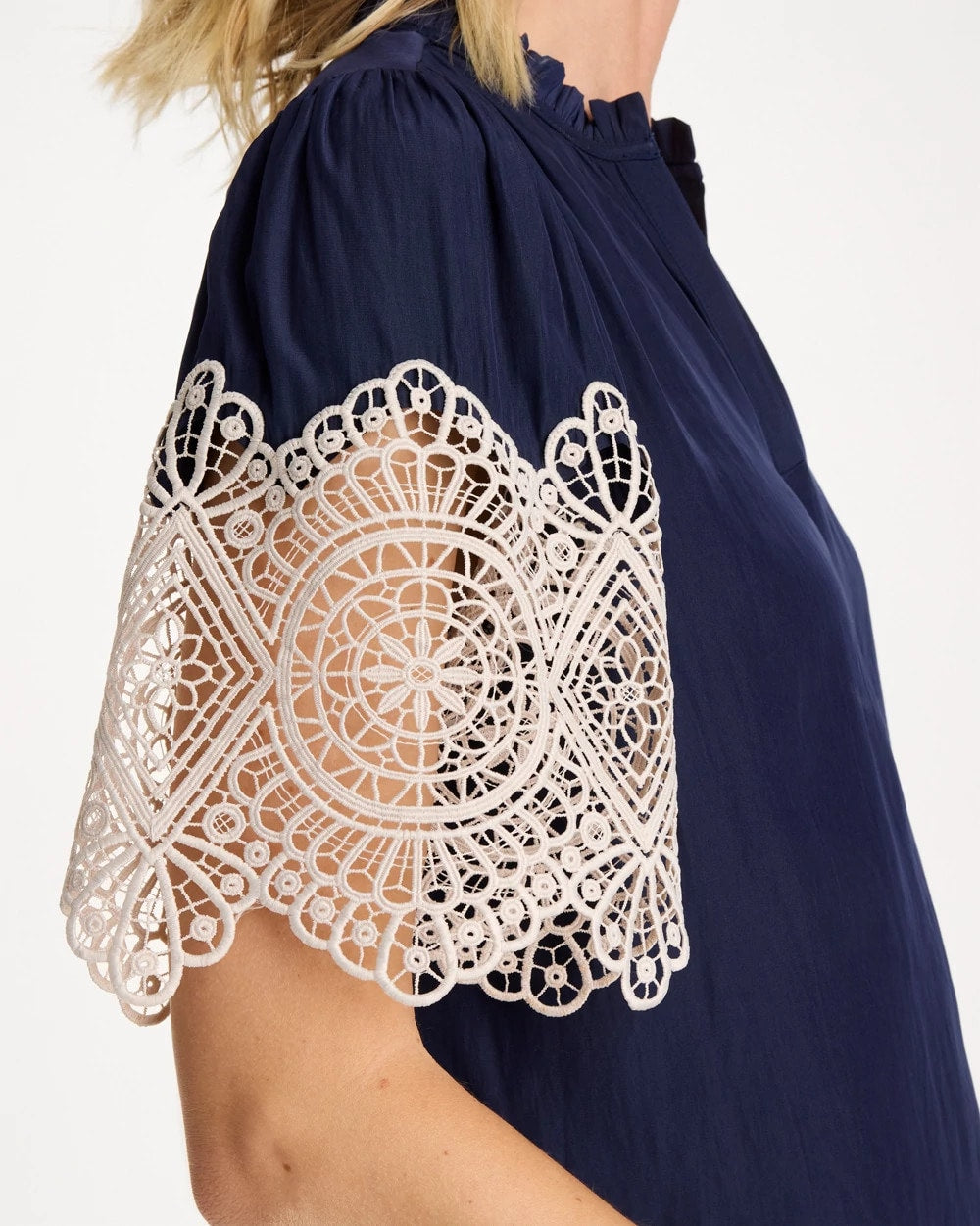 Chico's Best Price | Sea Island Crochet Lace Blouse
