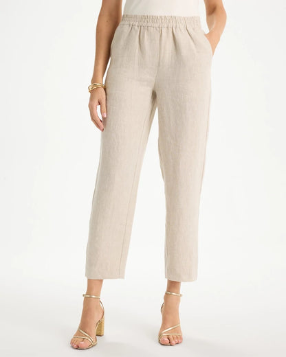 Chico's Classic | Linen Straight Tapered Ankle Pants