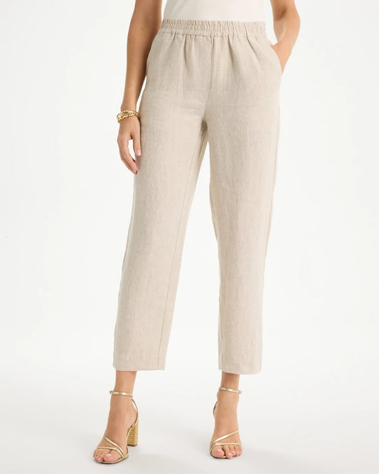 Chico's Classic | Linen Straight Tapered Ankle Pants