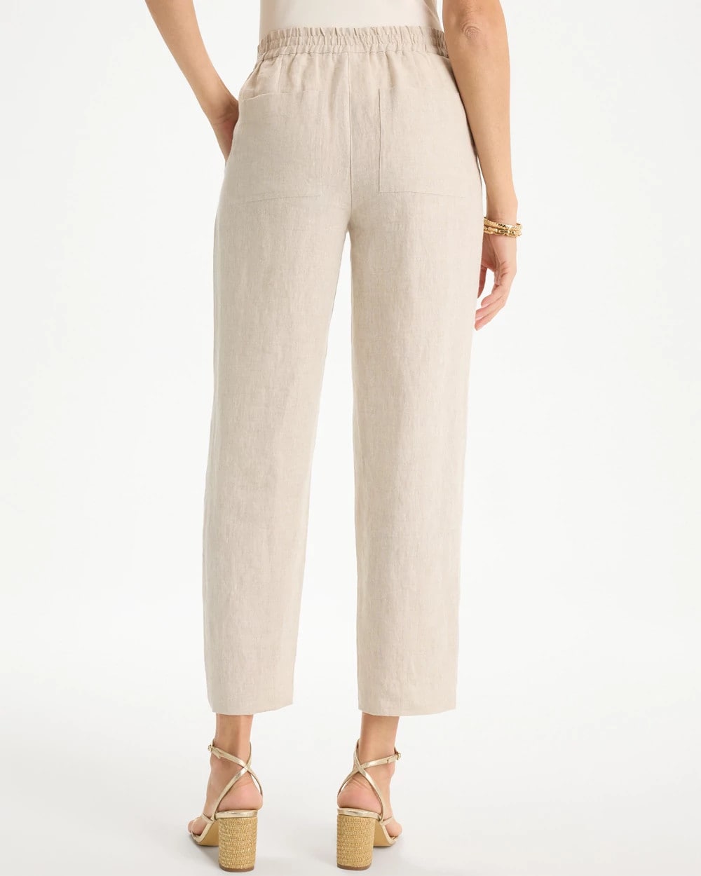 Chico's Classic | Linen Straight Tapered Ankle Pants