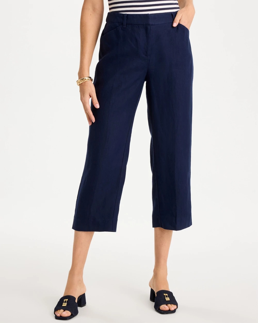 Chico's Popular | Linen Fly Front Pants
