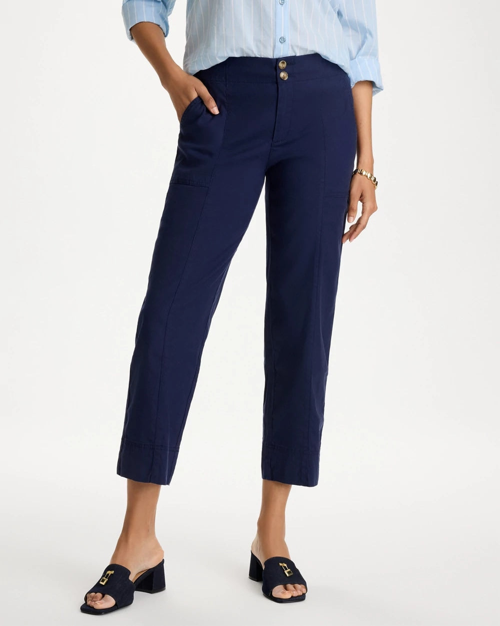 Chico's Hot Sale | Relaxed Linen Crop Pant