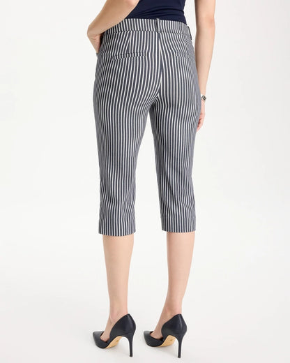 Chico's Sale | Emme Slim Striped Capri Pants