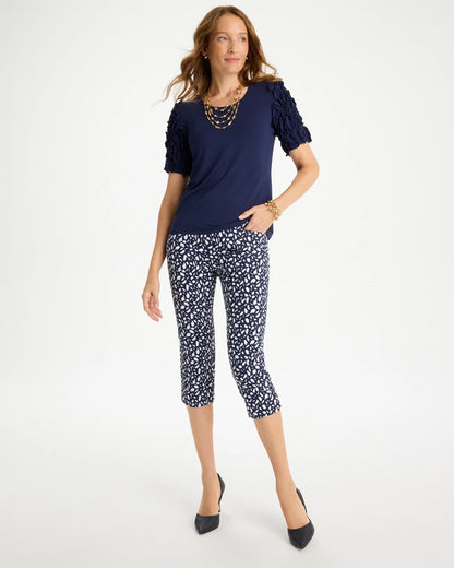 Chico's Customer Favorite | Brigitte™ Slim Printed Pull-On Capri Pant