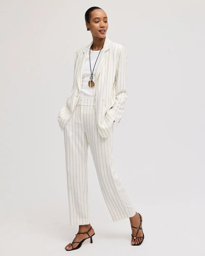 Chico's Popular | Striped Linen Wide-Leg Ankle Pants