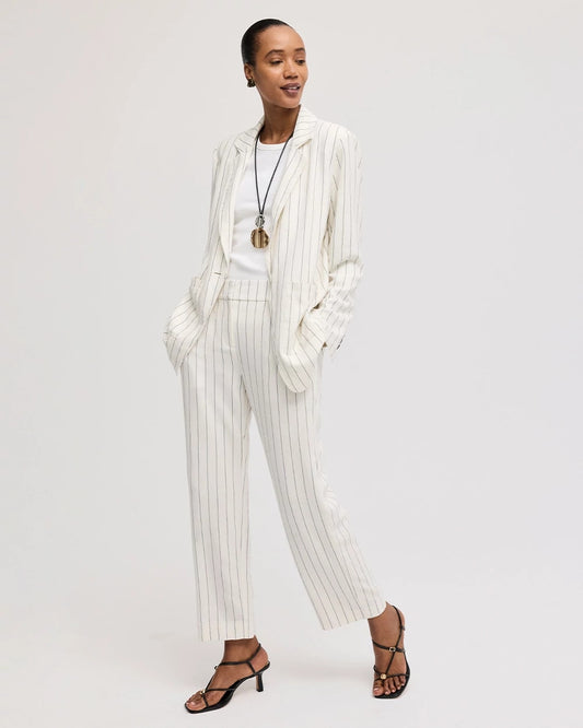 Chico's Popular | Striped Linen Wide-Leg Ankle Pants