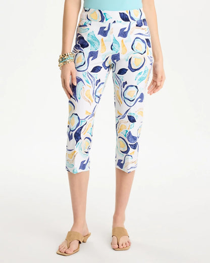 Chico's Essential | Brigitte™ Slim Handpainted Pull-On Capri