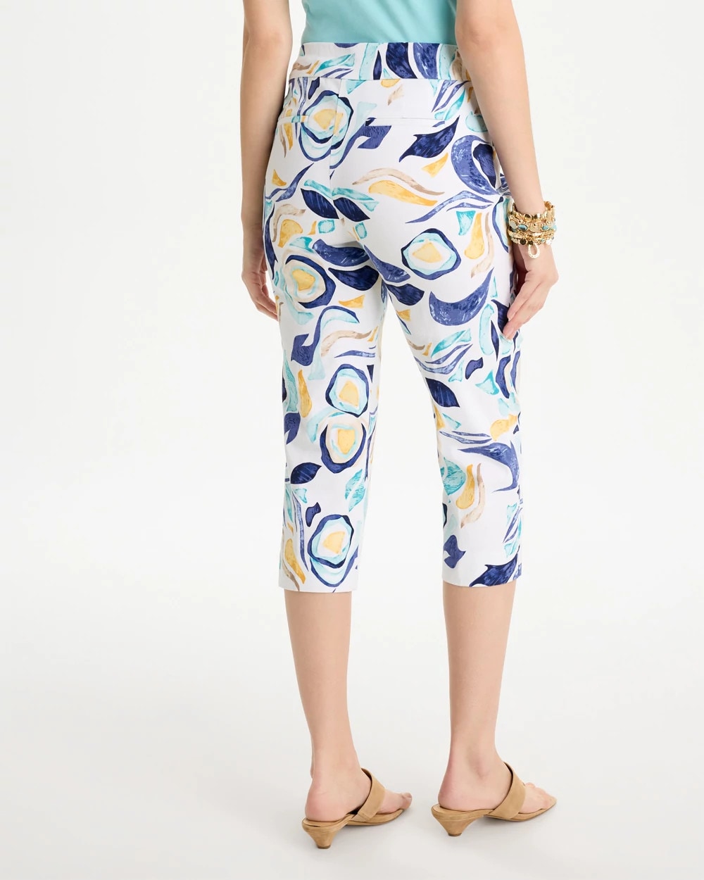 Chico's Essential | Brigitte™ Slim Handpainted Pull-On Capri
