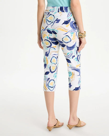 Chico's Essential | Brigitte™ Slim Handpainted Pull-On Capri