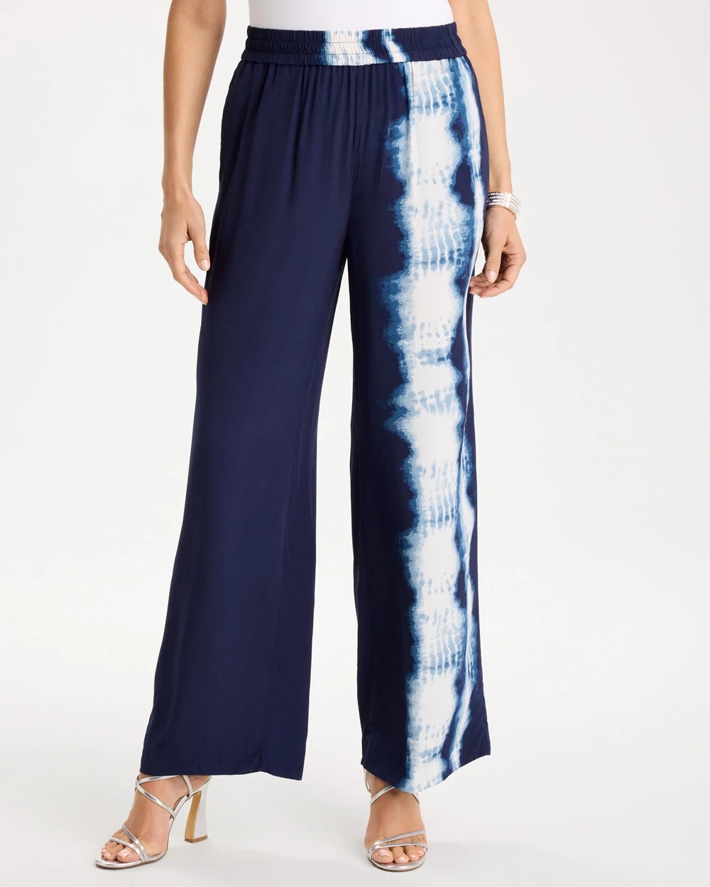 Chico's Latest | Faux Silk Tie-Dye Palazzo Pants