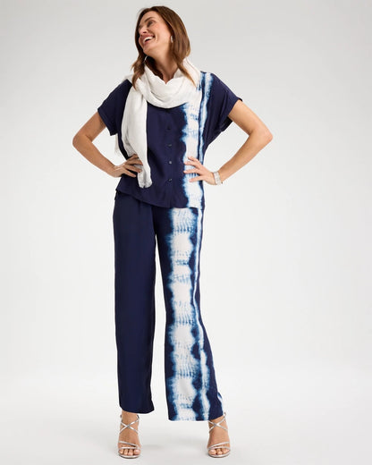 Chico's Latest | Faux Silk Tie-Dye Palazzo Pants