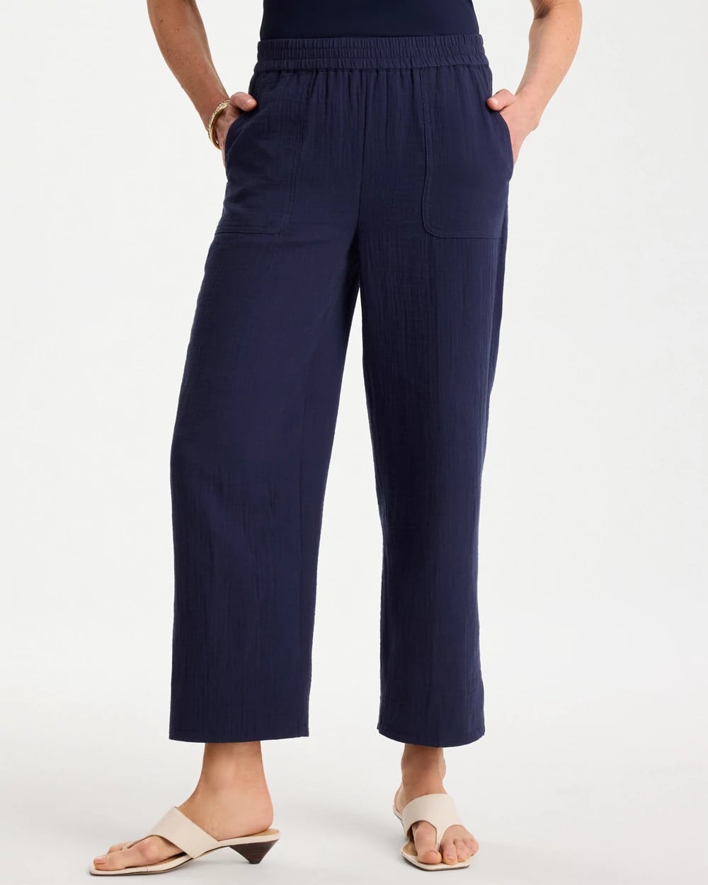 Chico's Deals | Cotton Gauze Tapered Crop Pant