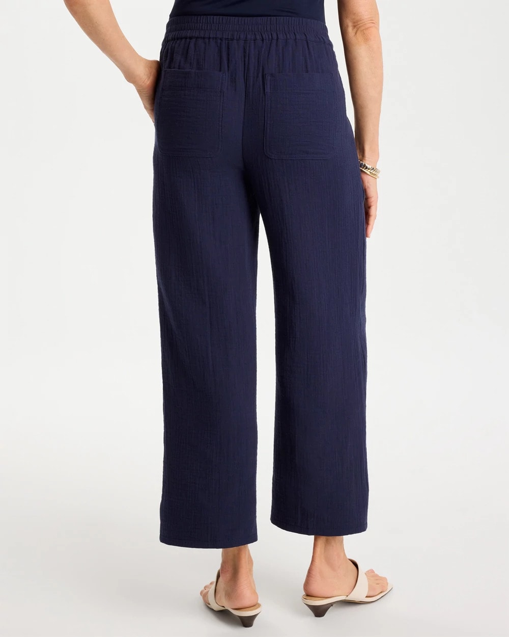 Chico's Deals | Cotton Gauze Tapered Crop Pant