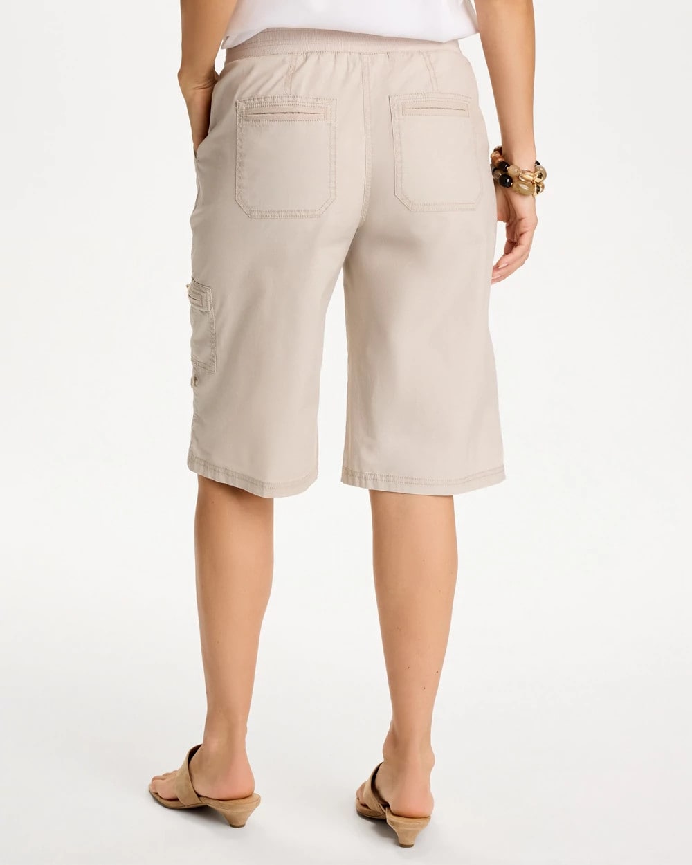 Chico's Deals | Poplin Cotton Roll-Tab Shorts