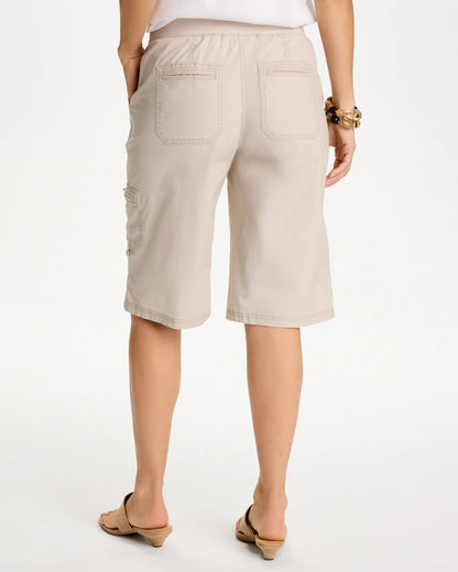 Chico's Deals | Poplin Cotton Roll-Tab Shorts
