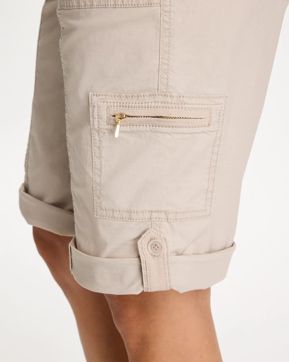 Chico's Deals | Poplin Cotton Roll-Tab Shorts
