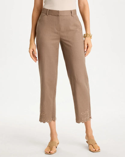 Chico's Essential | Linen Fly Front Pants