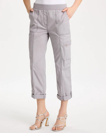 Chico's Hot Sale | Poplin Cropped Roll Tab Pants
