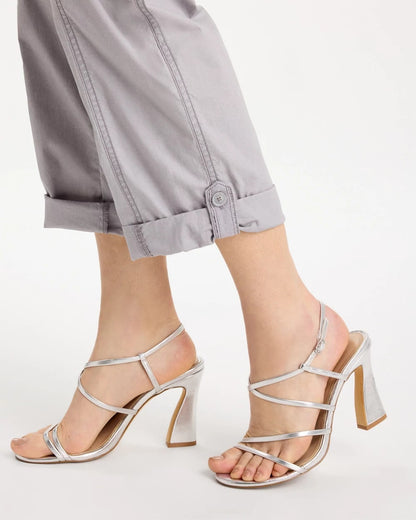 Chico's Hot Sale | Poplin Cropped Roll Tab Pants