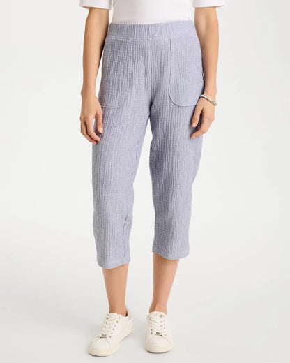 Chico's New | Zenergy® Striped Gauze Cropped Pants