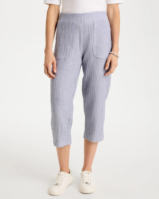 Chico's New | Zenergy® Striped Gauze Cropped Pants