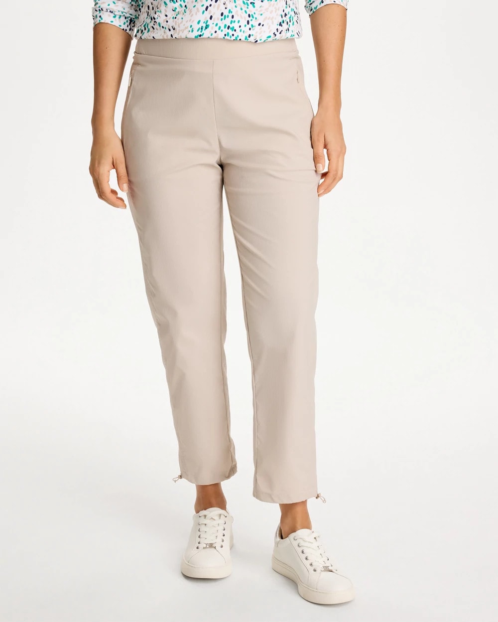 Chico's Everyday | Zenergy® Striped UPF Bungee Crop Pants