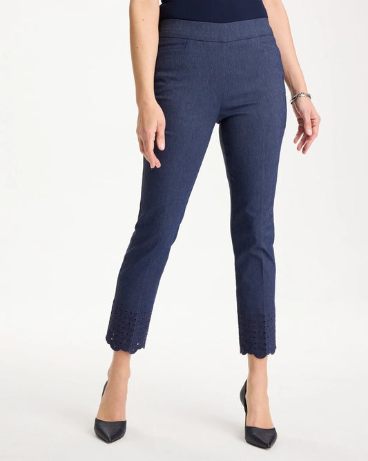 Chico's Best Price | Brigitte™ Slim Embroidered Pull-On Crop Pant