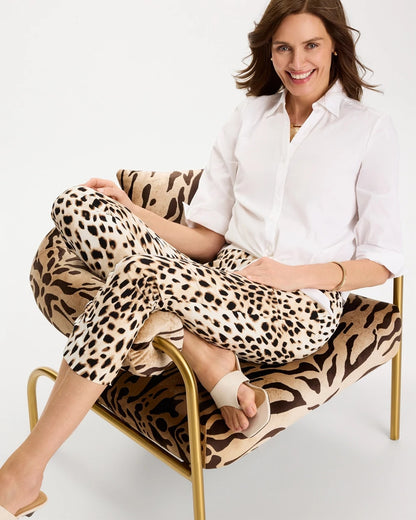 Chico's Trusted | Animal Print Brigitte™ Slim Pull-On Crop Pant