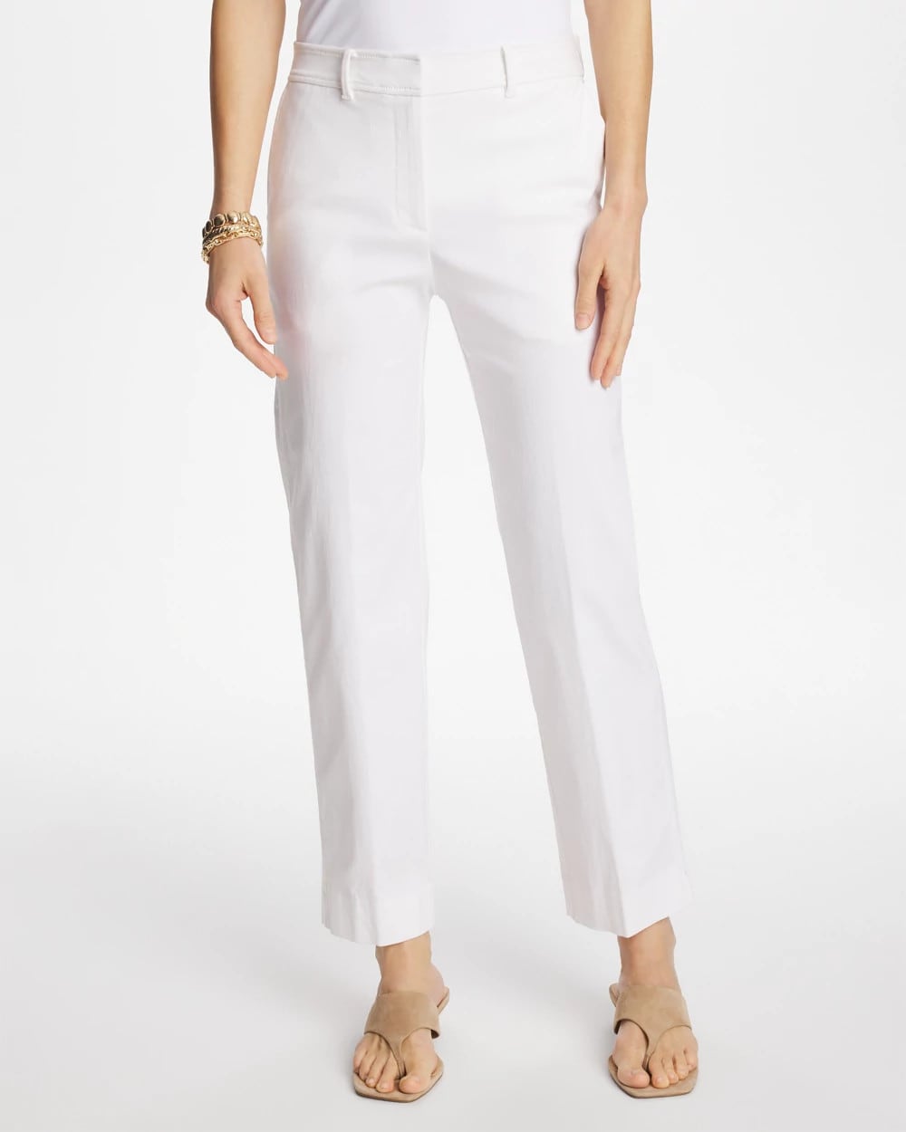 Chico's Trusted | Emme Fly Front Straight Crop Pants