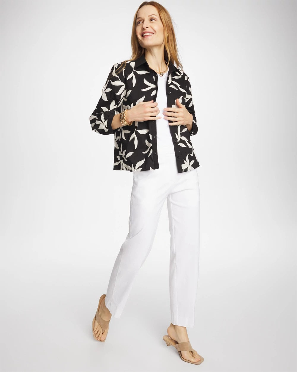Chico's Trusted | Emme Fly Front Straight Crop Pants