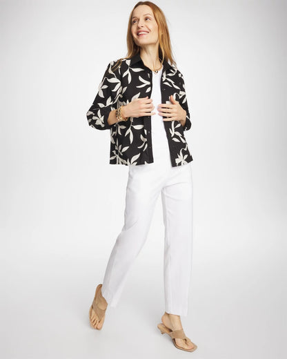 Chico's Trusted | Emme Fly Front Straight Crop Pants