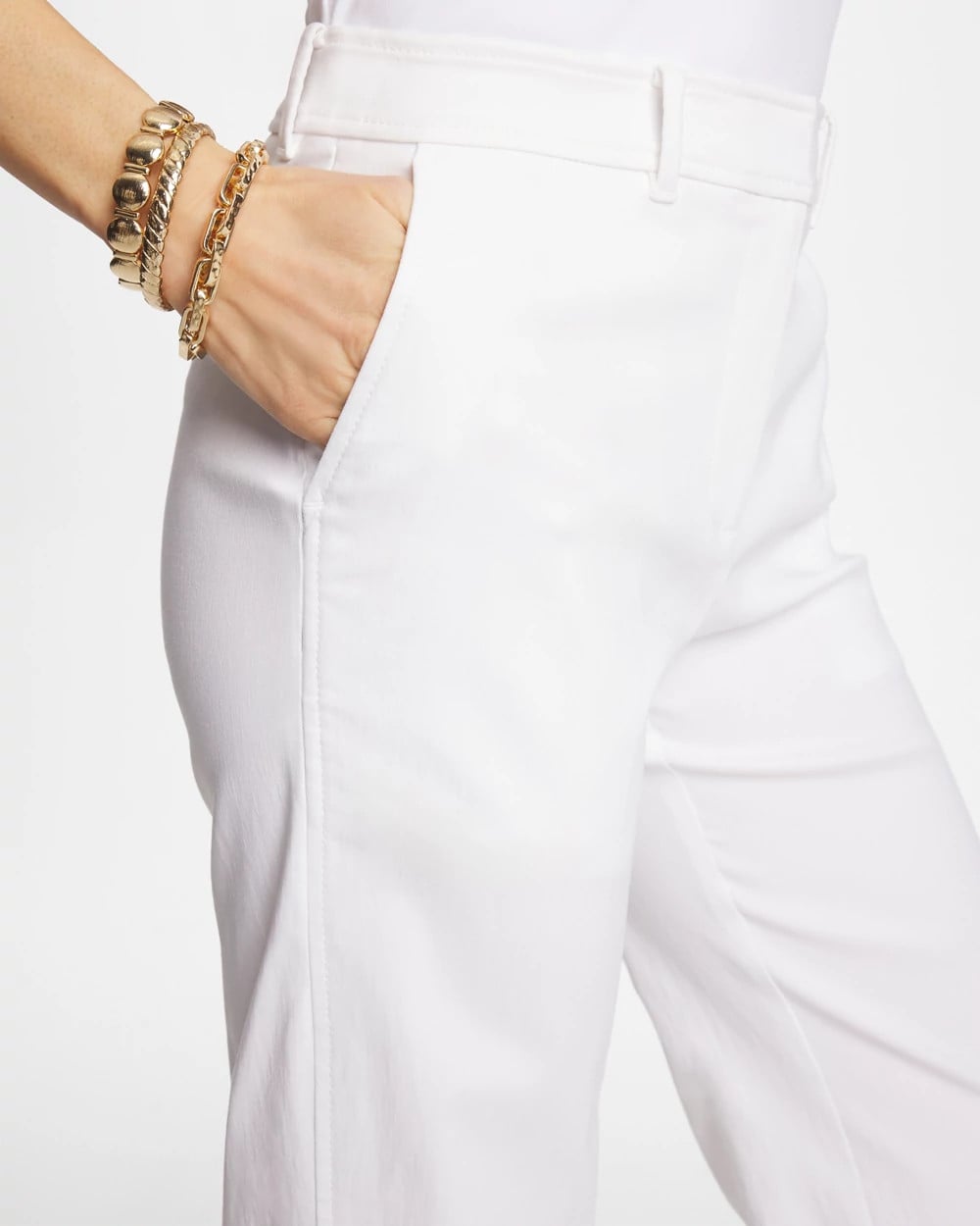 Chico's Trusted | Emme Fly Front Straight Crop Pants