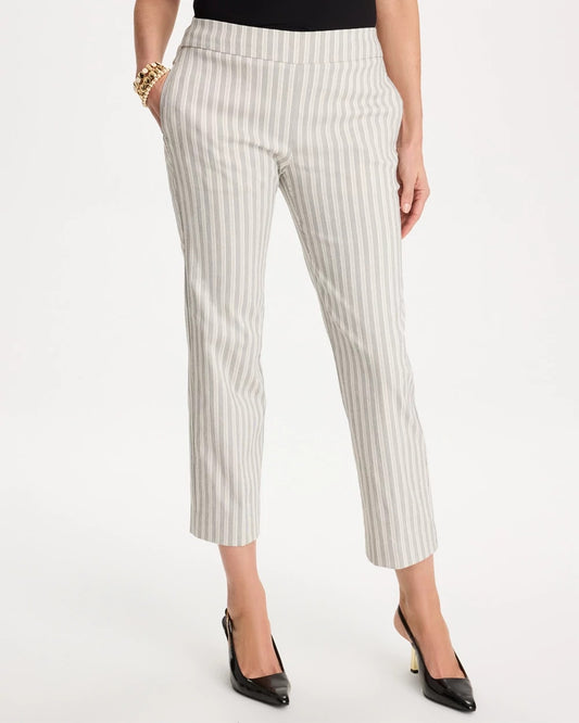 Chico's Best Price | Striped Straight Crop Pant