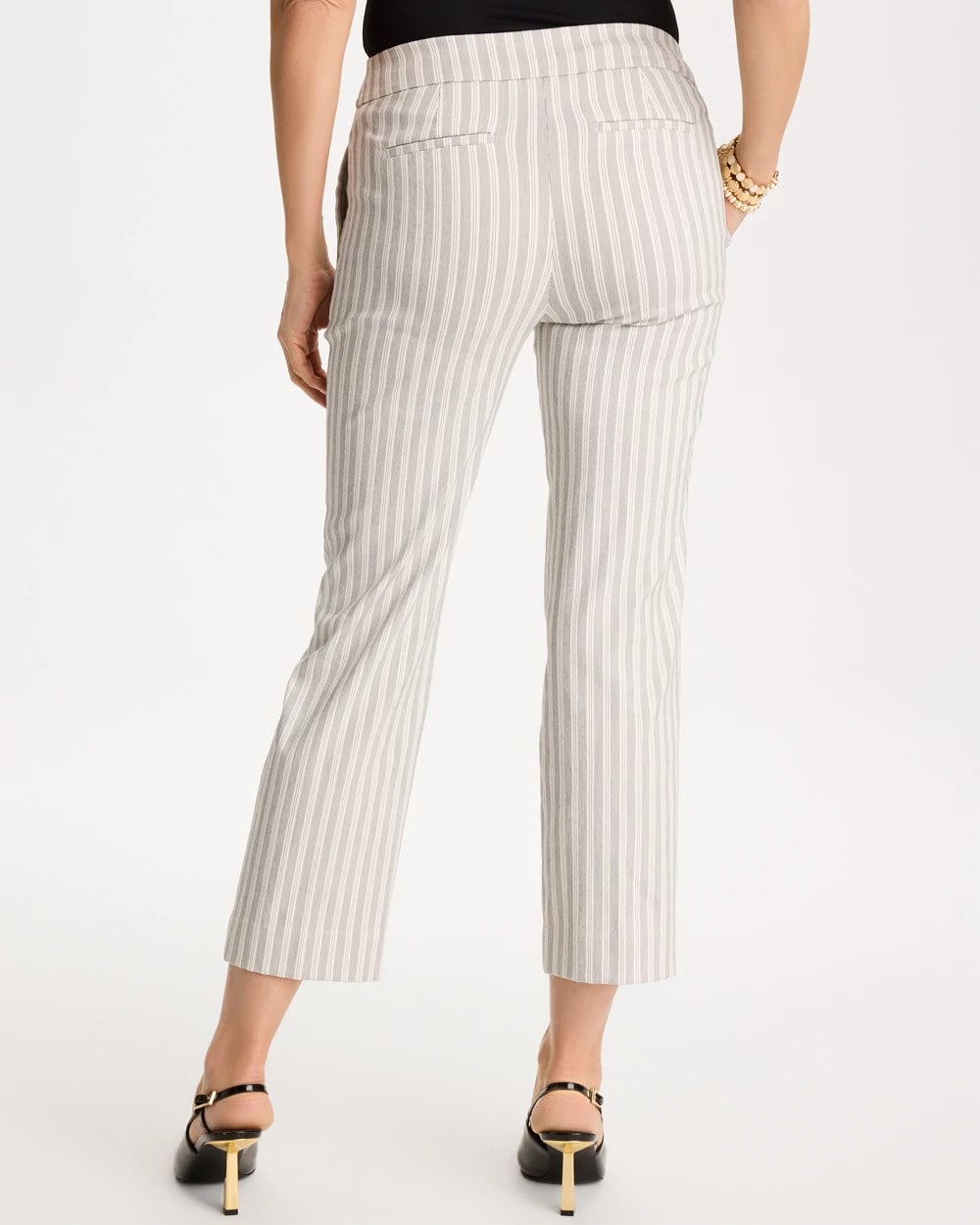 Chico's Best Price | Striped Straight Crop Pant