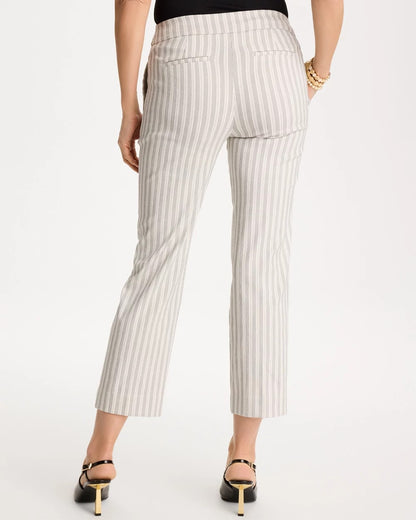 Chico's Best Price | Striped Straight Crop Pant