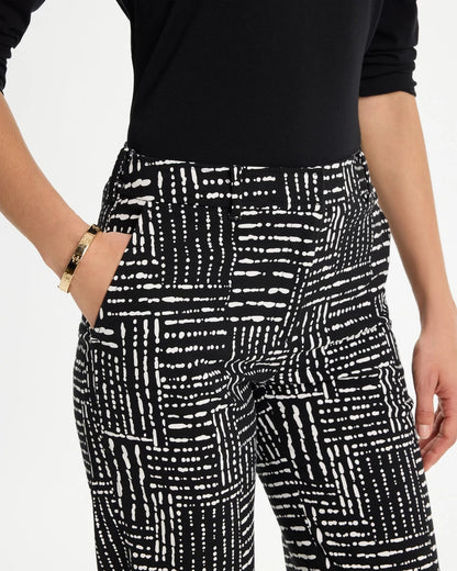 Chico's Recommended | Emme Fly Front Straight Printed Crop Pants