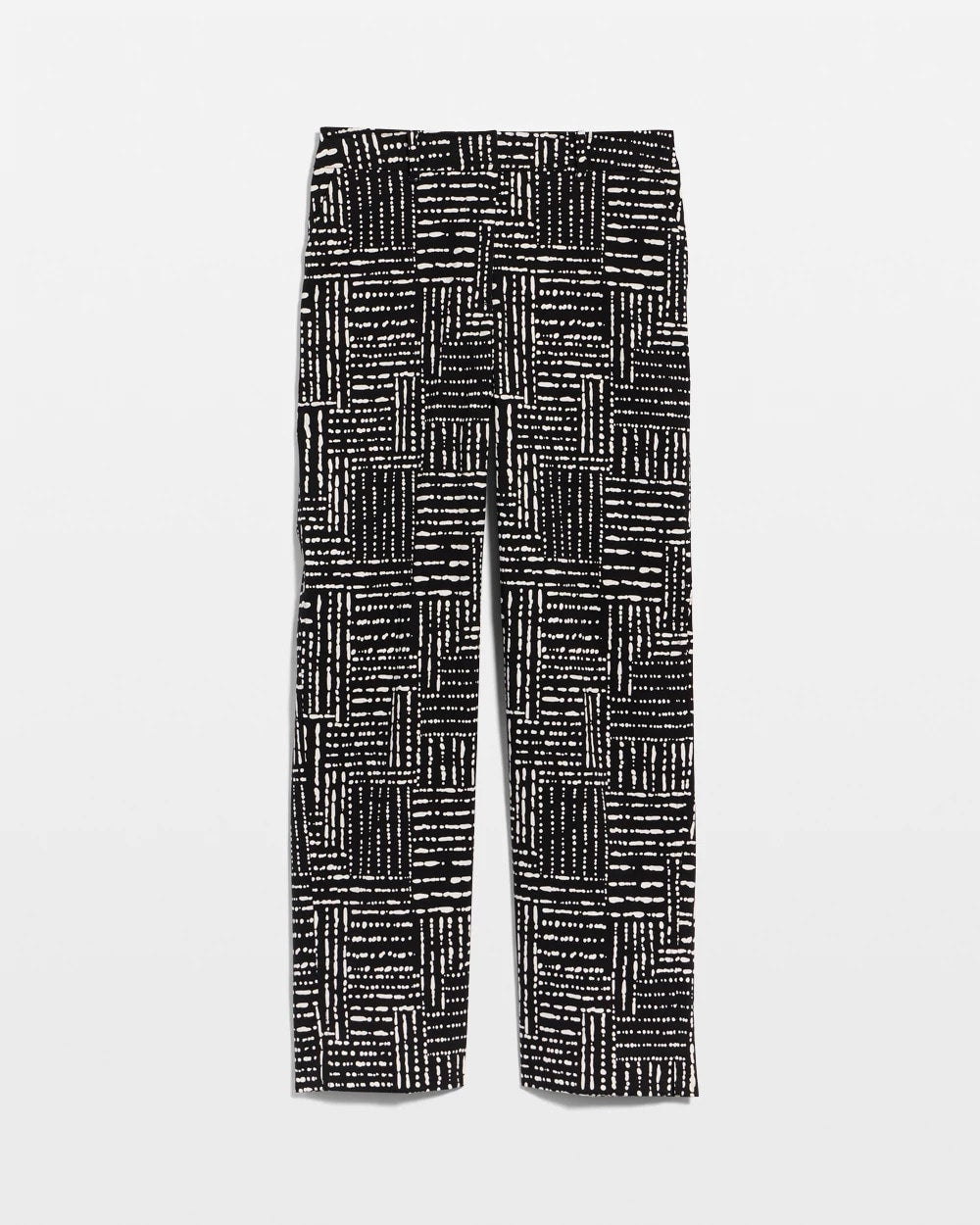 Chico's Recommended | Emme Fly Front Straight Printed Crop Pants