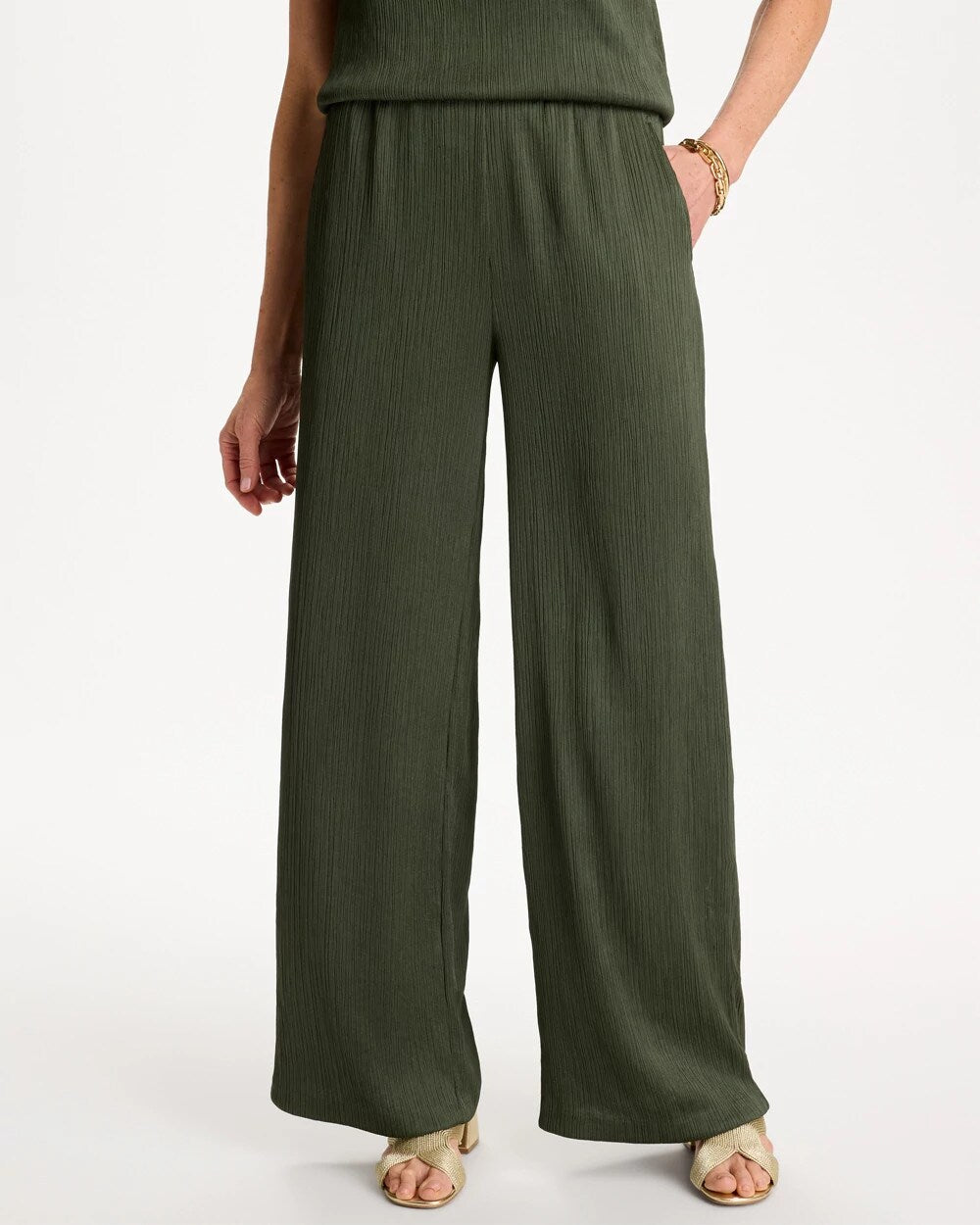 Chico's Hot Sale | Petite Travelers™ Crinkle Textured Pants