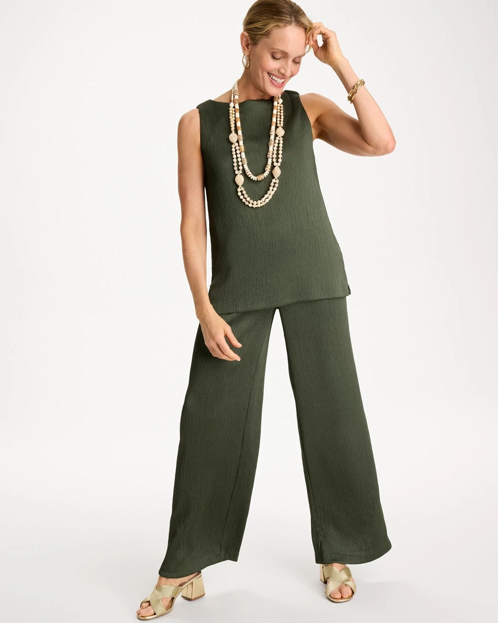 Chico's Hot Sale | Petite Travelers™ Crinkle Textured Pants