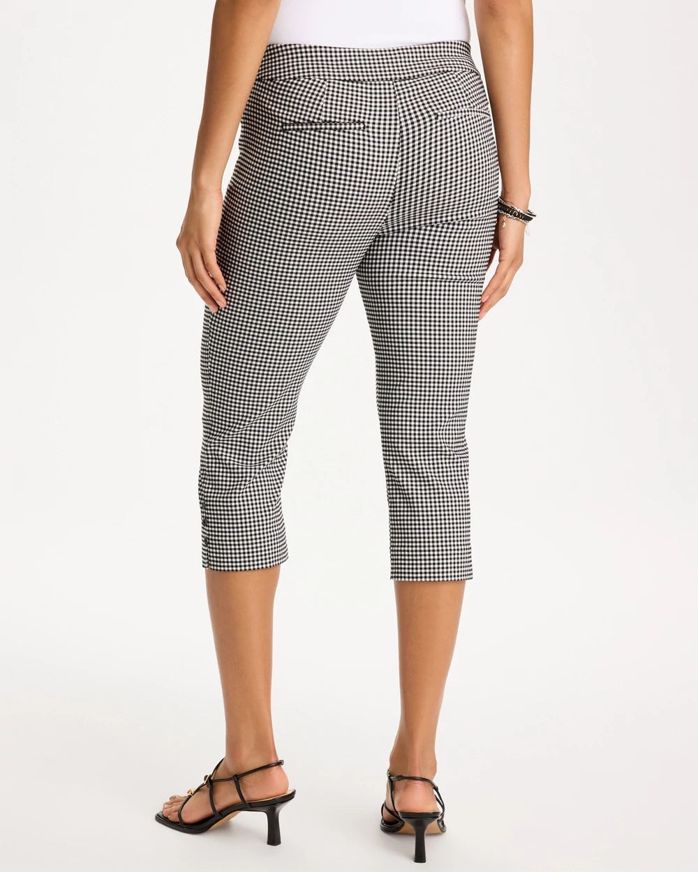 Chico's Best Seller | Brigitte™ Slim Gingham Pull-On Capri Pant