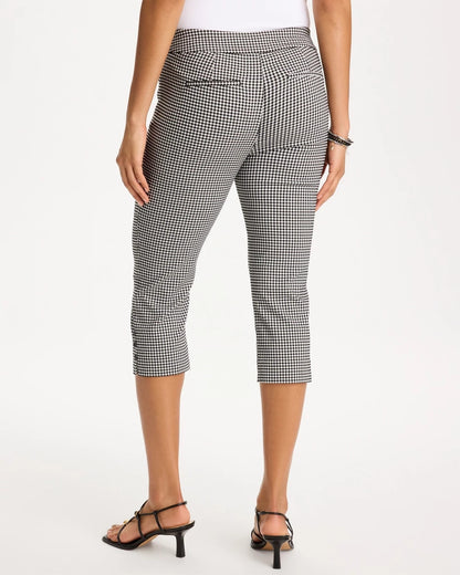 Chico's Best Seller | Brigitte™ Slim Gingham Pull-On Capri Pant