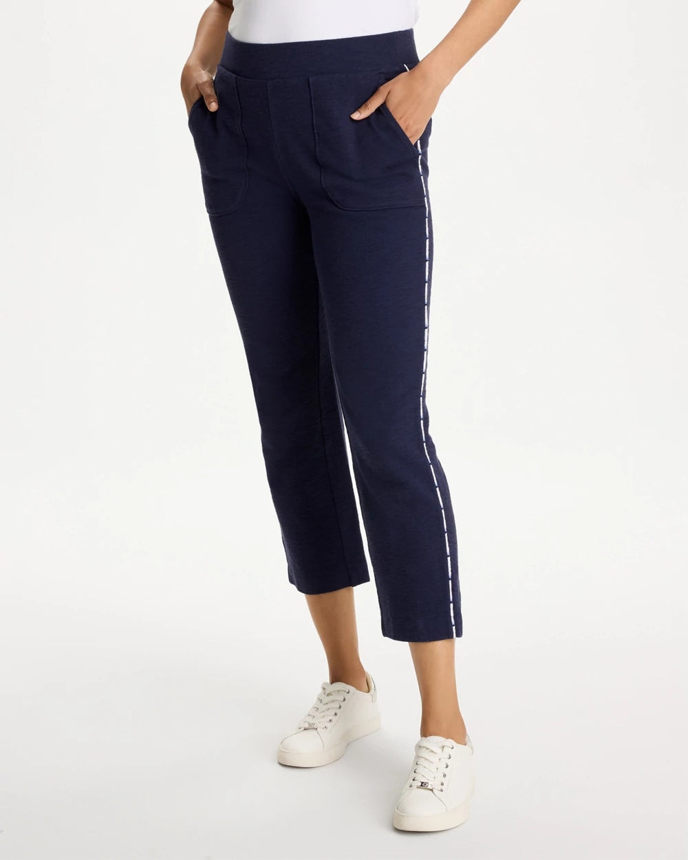 Chico's Latest | Zenergy® Jersey Striped Crop Pants