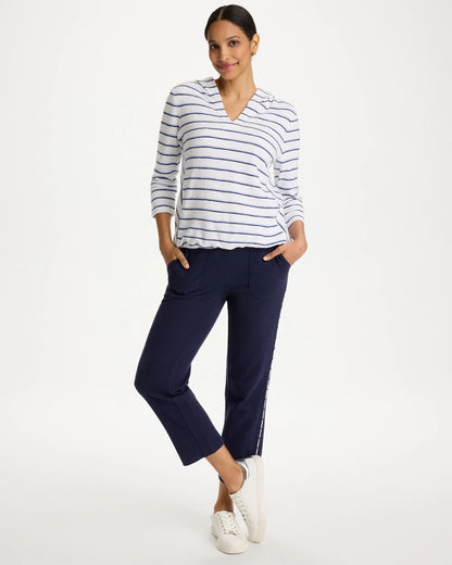 Chico's Latest | Zenergy® Jersey Striped Crop Pants