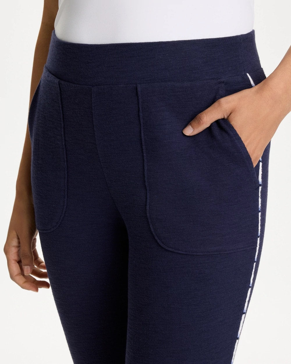 Chico's Latest | Zenergy® Jersey Striped Crop Pants