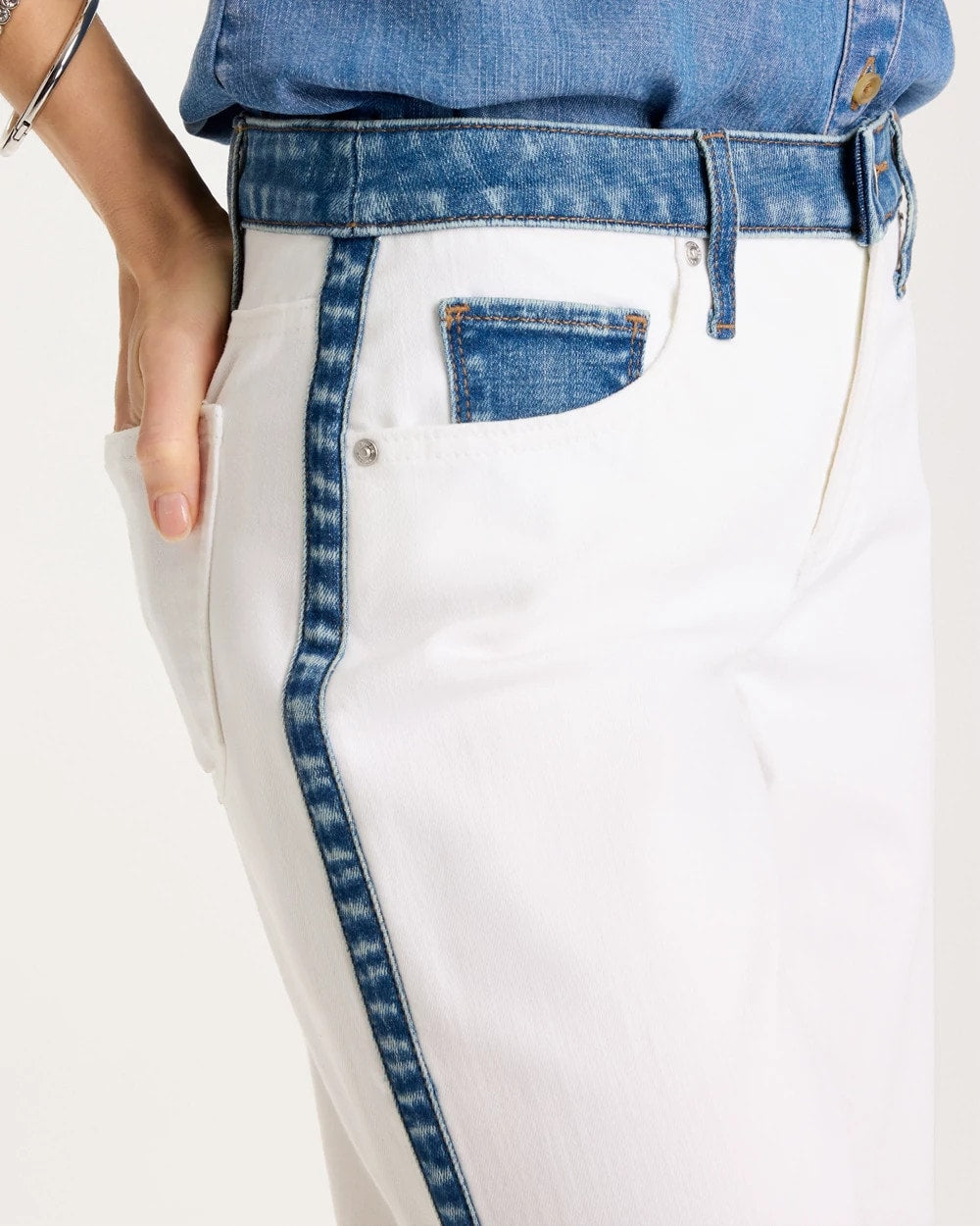 Chico's Trending | Girlfriend Straight Colorblock Jeans