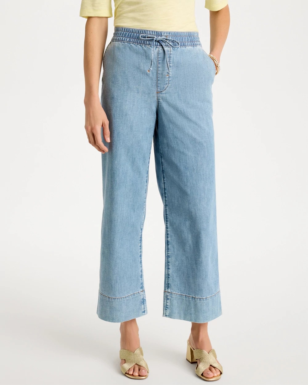 Chico's Best Price | Lightweight Wide-Leg Crop Jeans